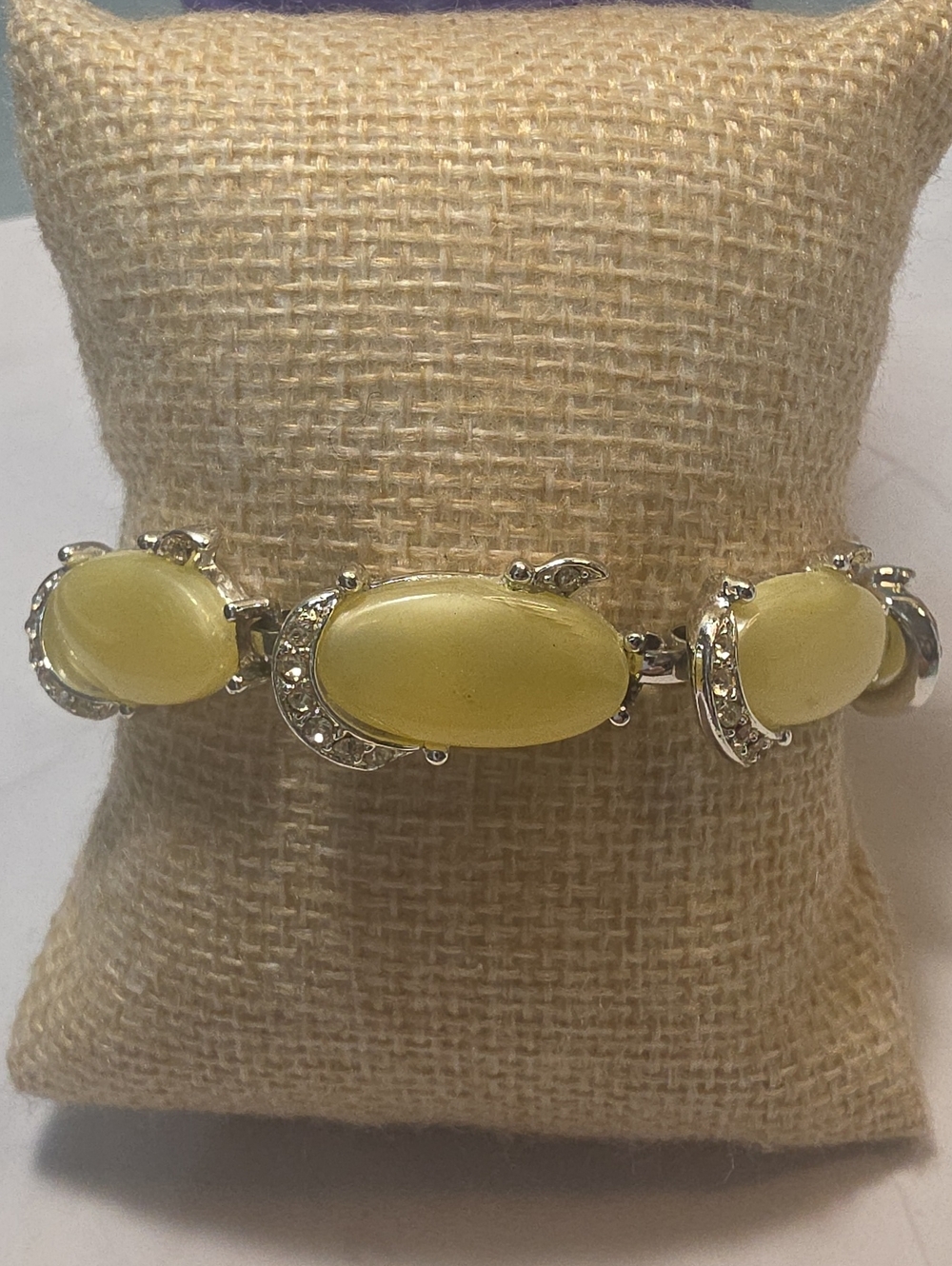 Kramer of New York "Diamond Look" crescent moon bracelet
